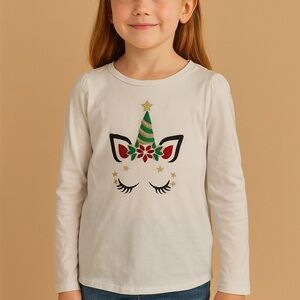 btween White Long Sleeve Graphic Tees